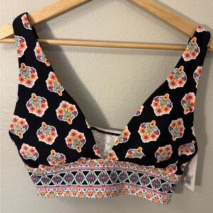 Freshwater Floral Patterned Bikini Top- NWT
